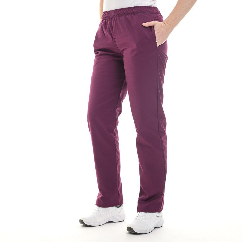 Plum Mixed Medical Pants - MANELLI