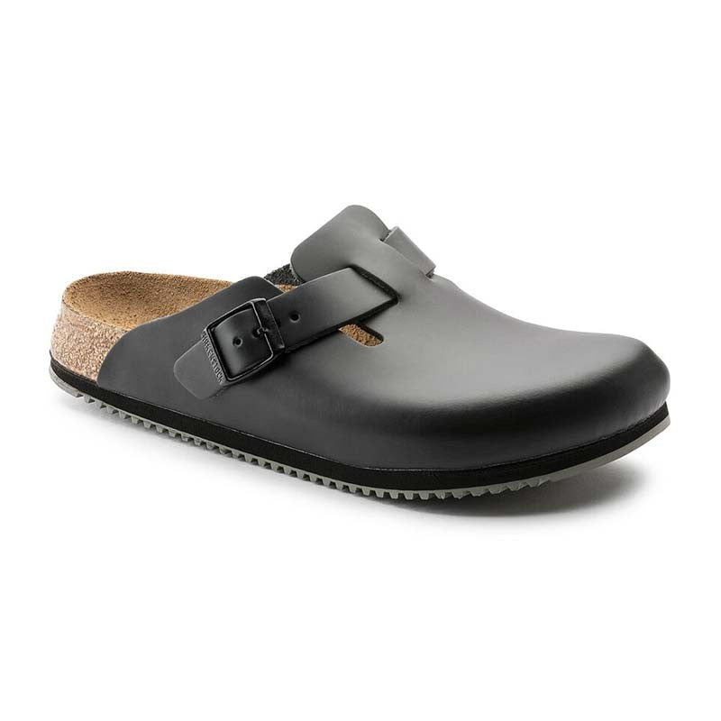 Black Mixed Grip Work Clog 