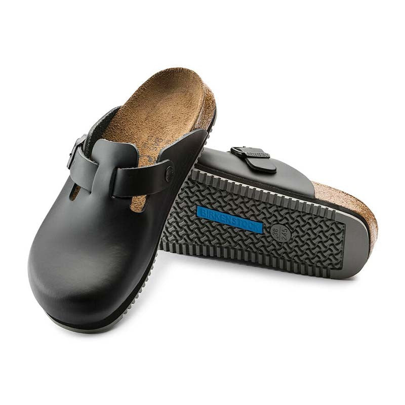 Black Mixed Grip Work Clog 