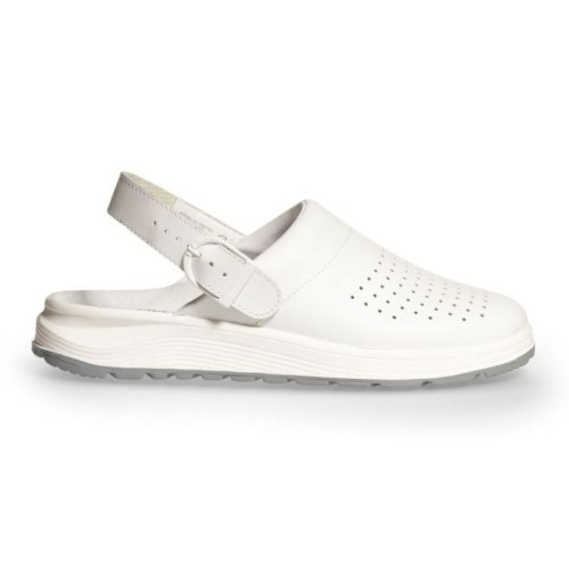 Unisex White Perforated Medical Clog ISO 20347 - ABEBA