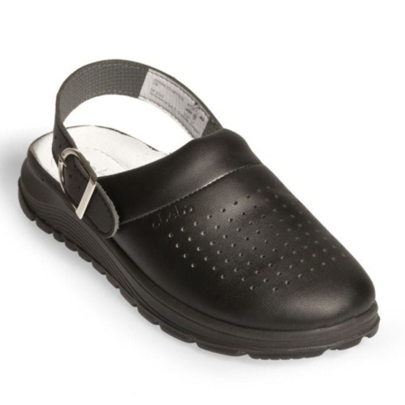 Unisex Black Perforated Medical Clog 