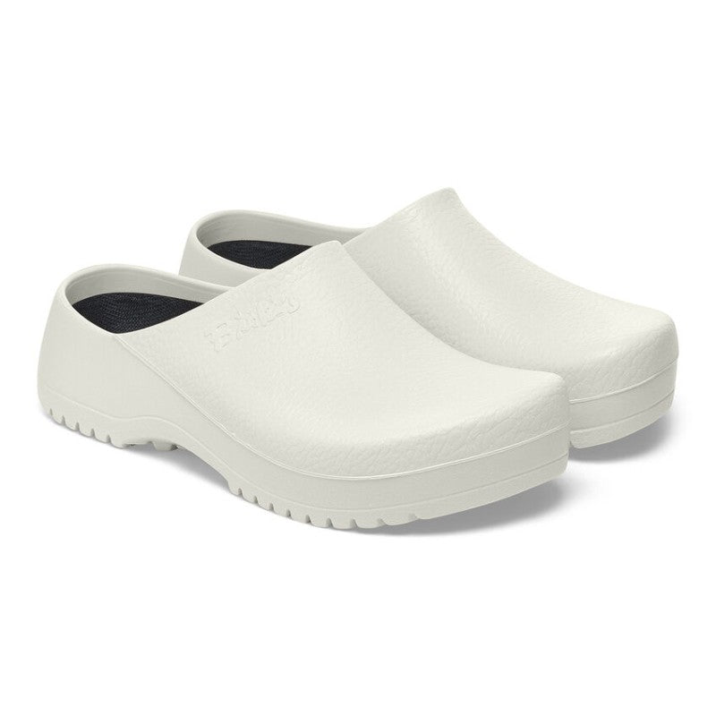 Super Birki Fusion White Non-Slip Work Clogs