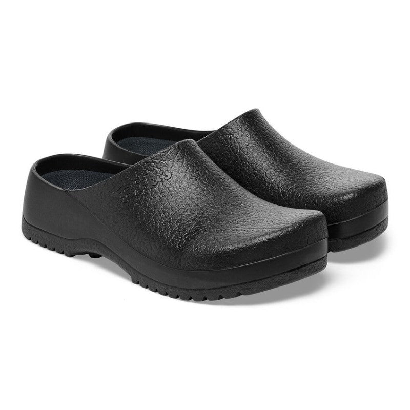 Super Birki Fusion Black Work Clogs with Non-Slip Soles