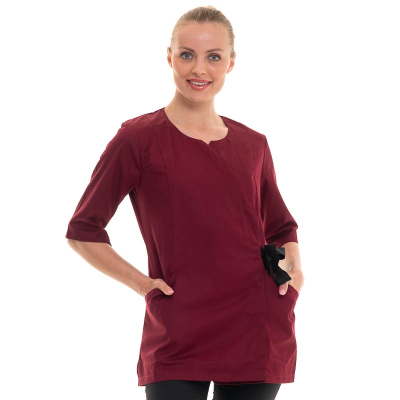 Women's Bordeaux Beautician Tunic 