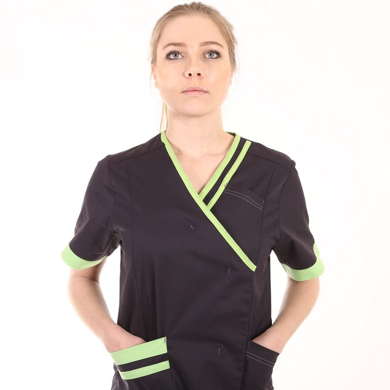 Women's Short Sleeve Blouse Lilee Charcoal Grey 