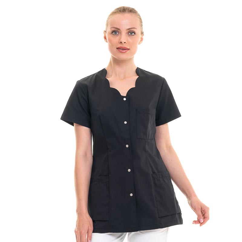 Black Short Sleeve Aesthetic Blouse 