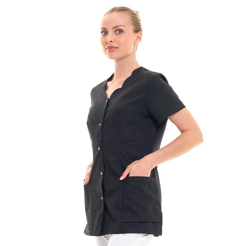 Black Short Sleeve Aesthetic Blouse 