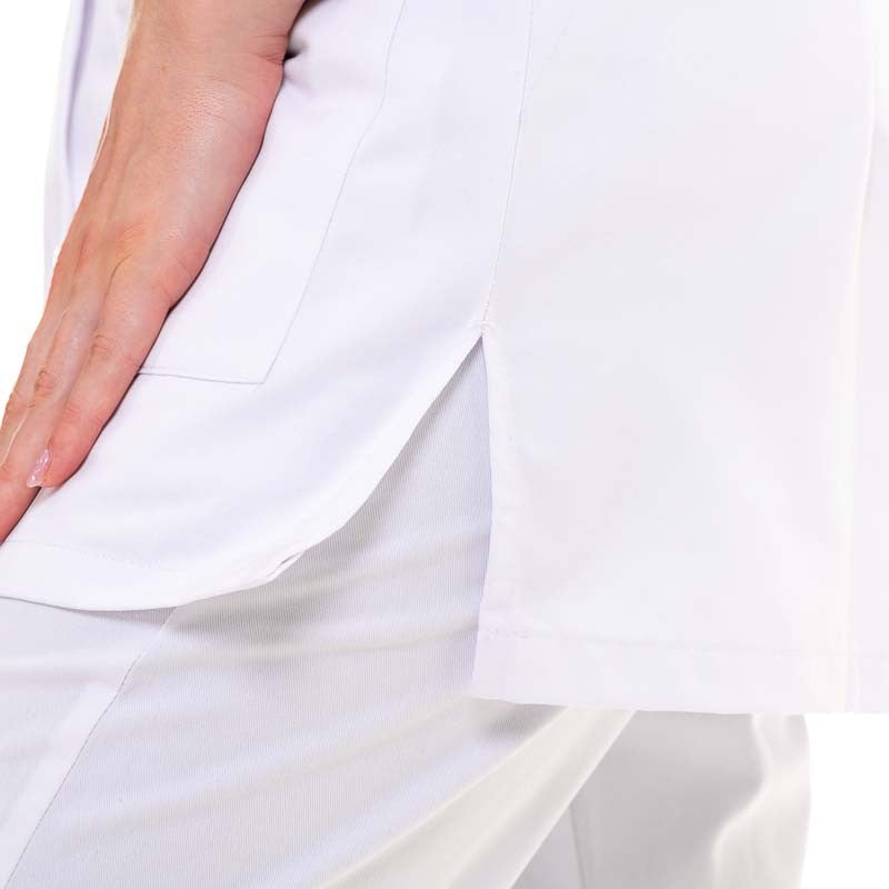 Women's White Sleeveless Work Tunic