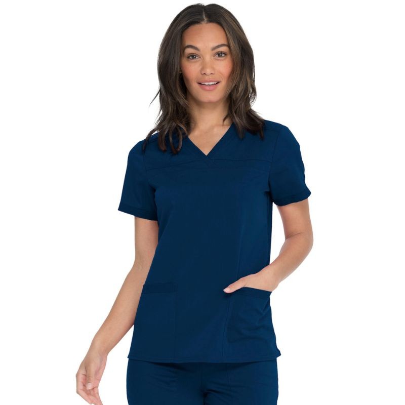 Women's Medical Tunic Short Sleeve Navy Blue
