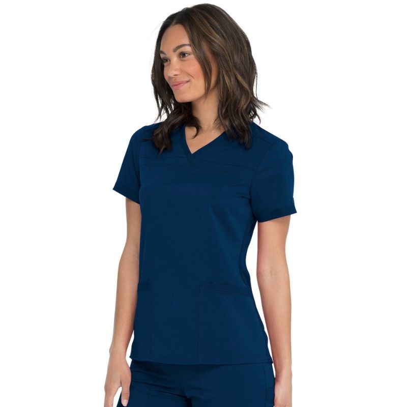 Women's Medical Tunic Short Sleeve Navy Blue