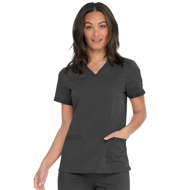 Women's V-Neck Medical Tunic Grey