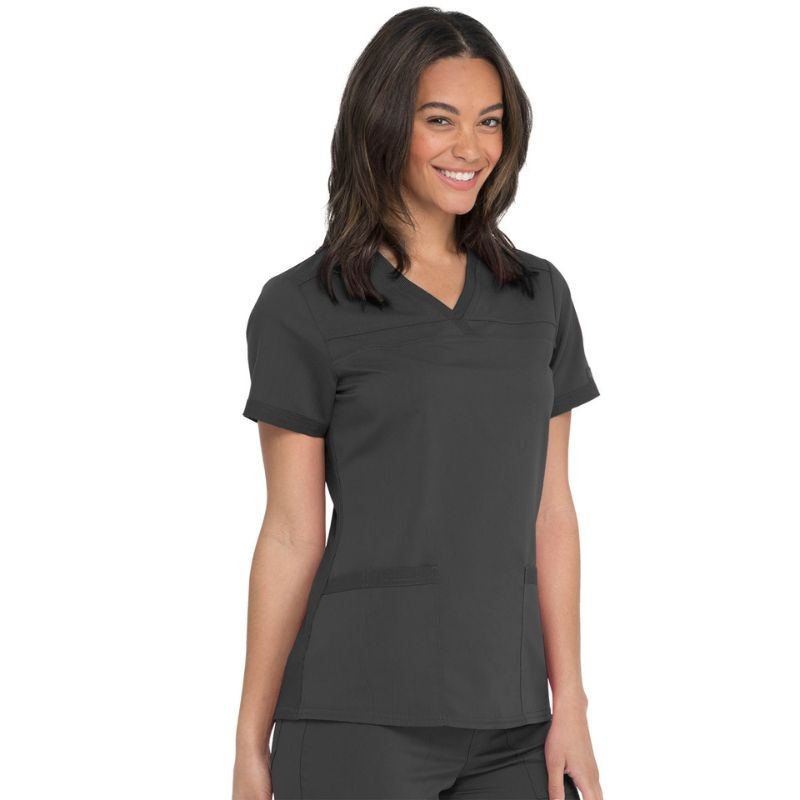 Women's V-Neck Medical Tunic Grey