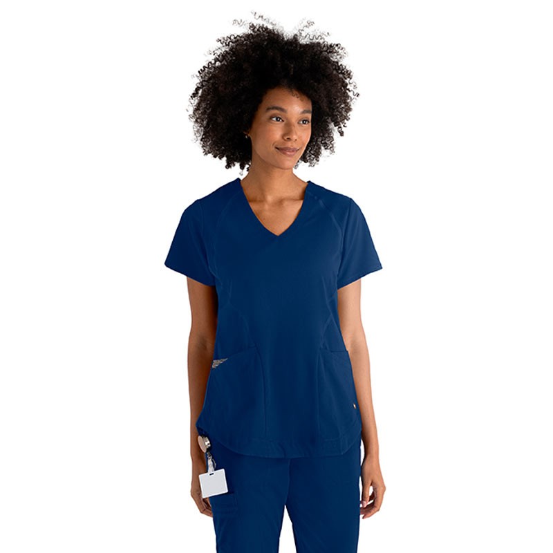 Women's Medical Tunic Short Sleeve Indigo Blue
