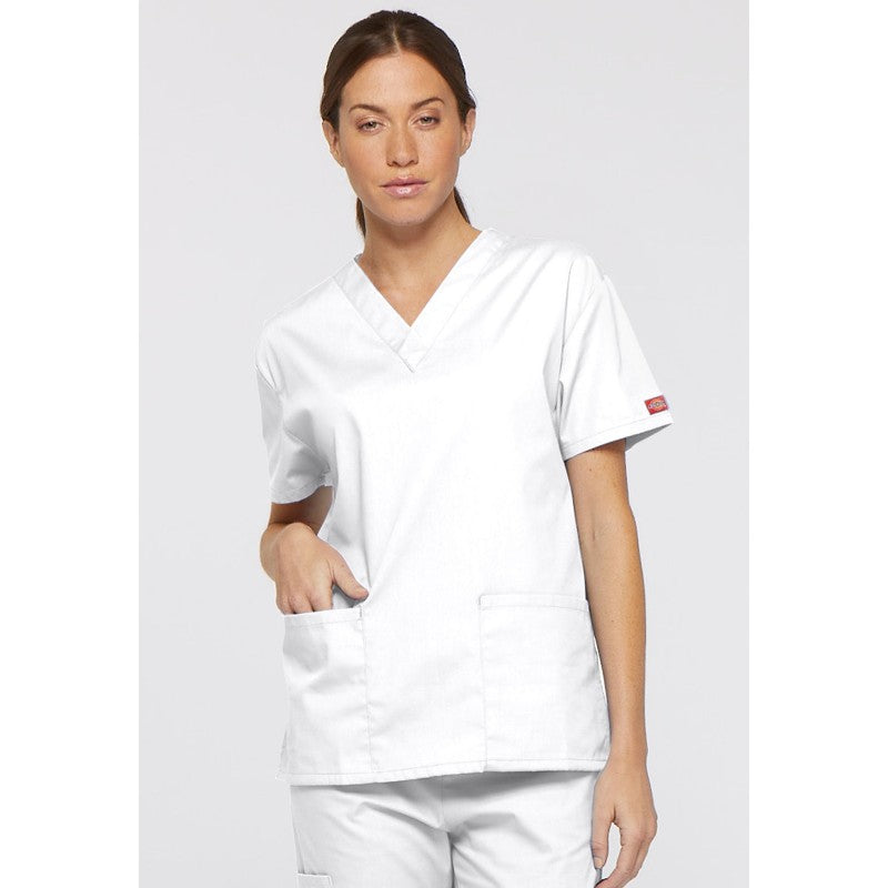 Unisex Medical Tunic Short Sleeves Royal Blue V-Neck