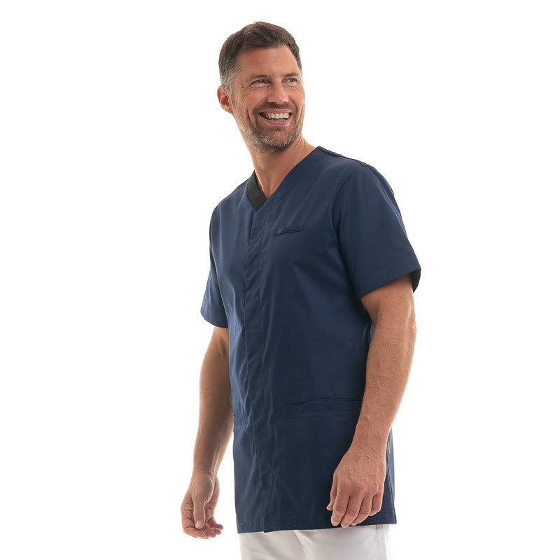 Men's Short Sleeve Medical Tunic Delasse - LAFONT SANTE