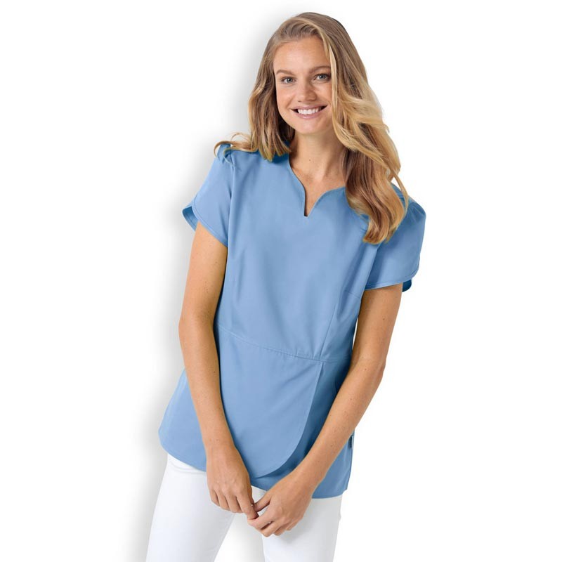 Women's Medical Tunic Short Sleeve Sky Blue