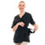 Women's Aesthetic Tunic Black Kimono 