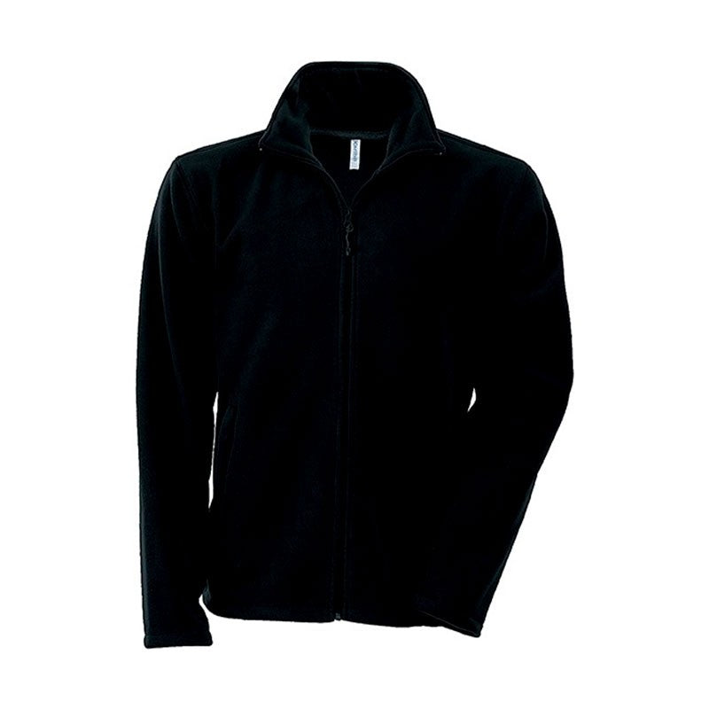 Men&#39;s Microfleece Zipped Corridor Jacket Black - KARIBAN