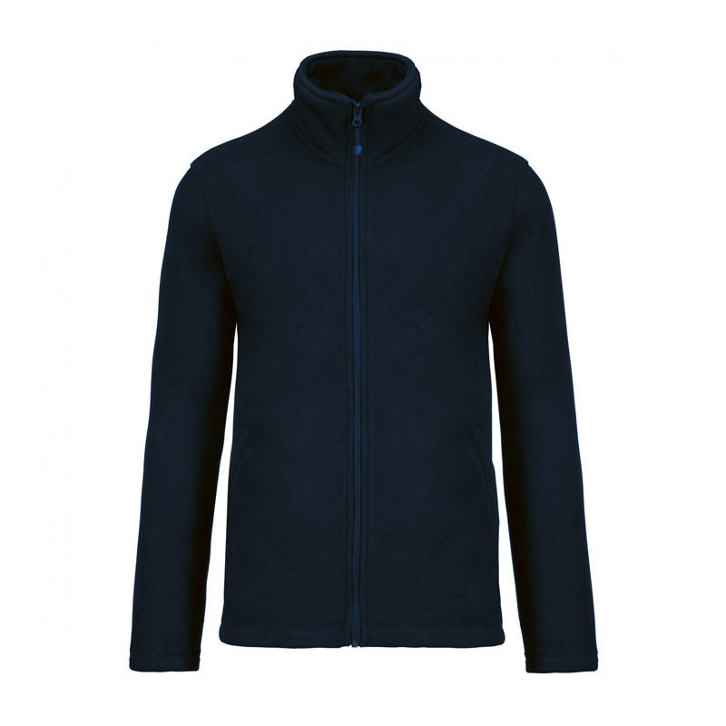 Men&#39;s Navy Blue Micro Fleece Corridor Jacket - KARIBAN